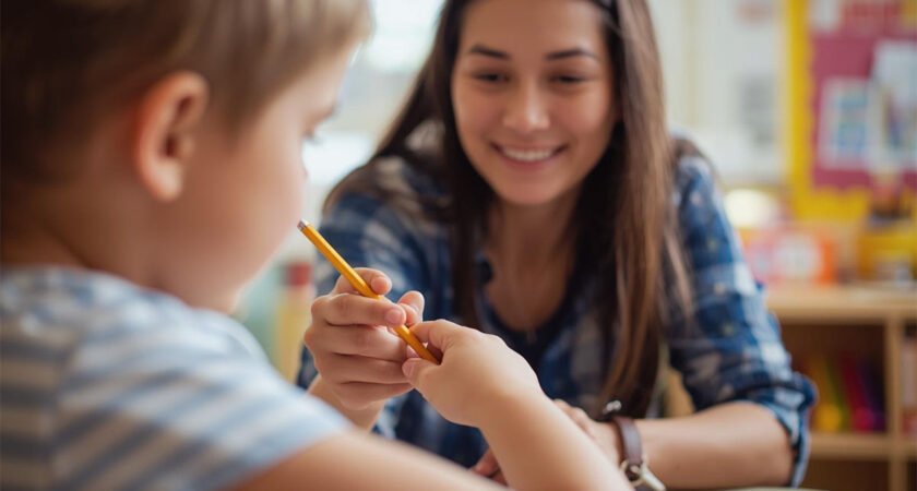 La manera de agarrar el lápiz en la infancia